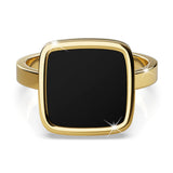 Bullion Gold Zevon Solid Square Ring In Gold