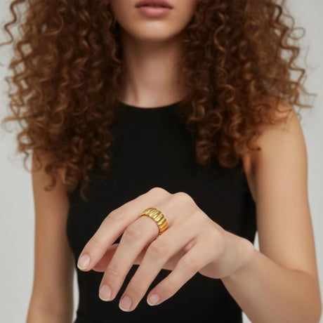 Bullion Gold Aurum Circle Gold Layered Ring