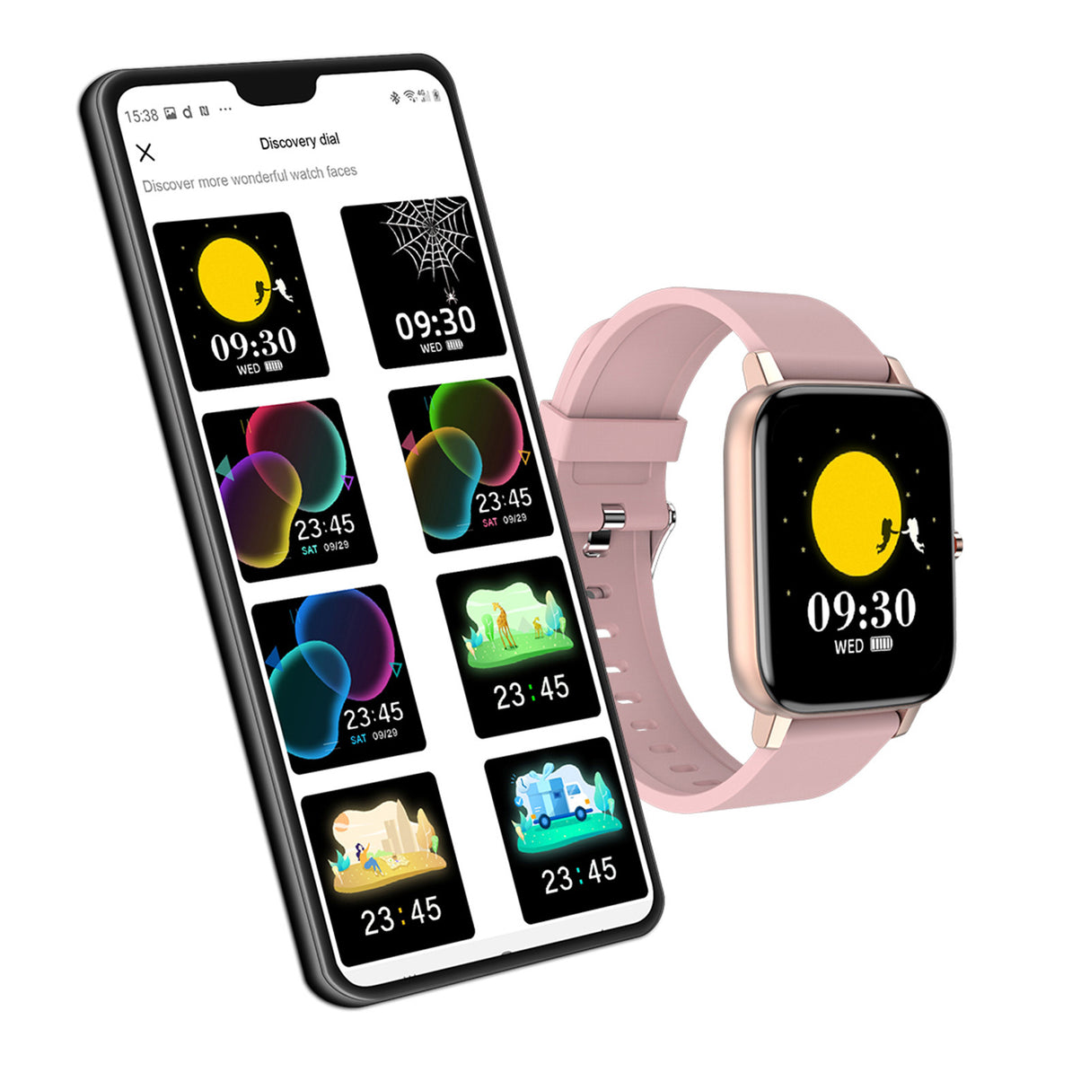 Fitsmart Multi Function Pink Gold Smartwatch