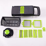 TODO Multifunction Food Chopper Cutter Shredder Strainer Grater Kitchen Tool Basket 12pcs Set