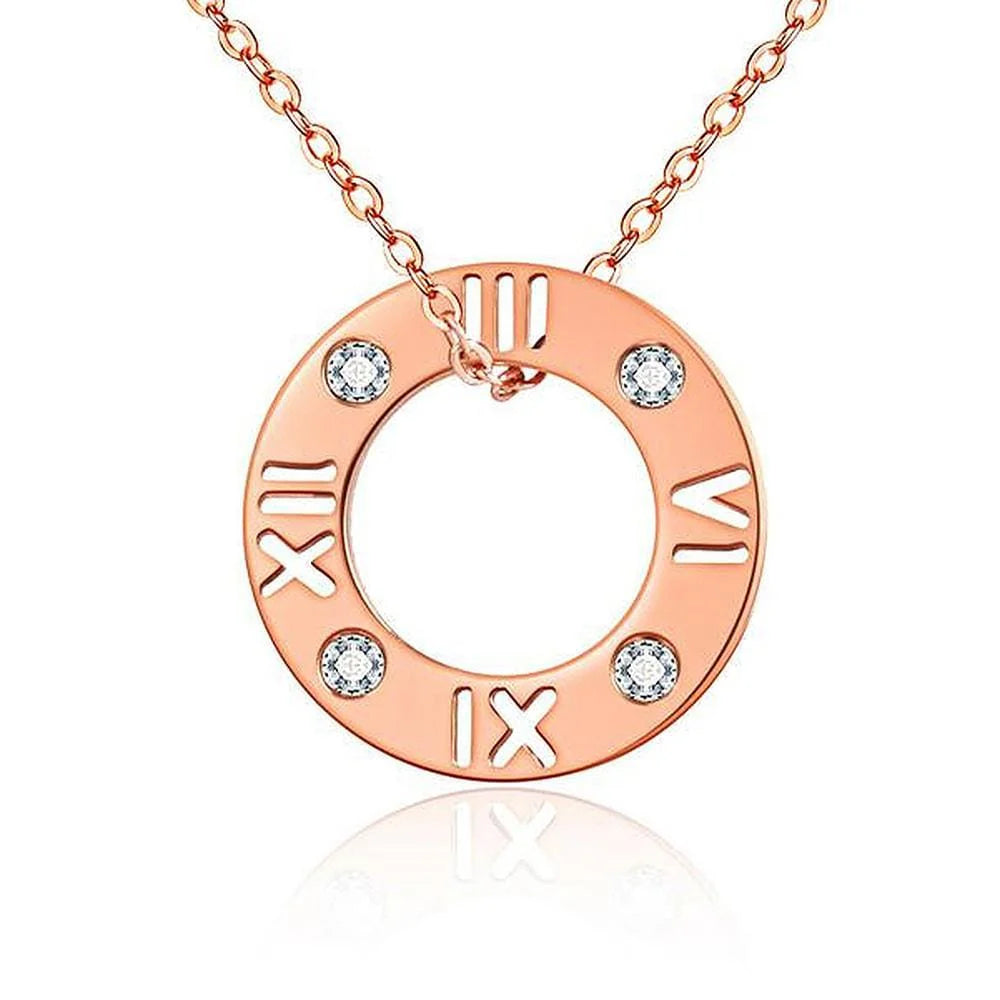Bullion Gold Roman Numeral Necklace