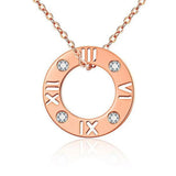Bullion Gold Roman Numeral Necklace