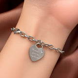 Bullion Gold Forever You'Re My Lover Bracelet White Gold