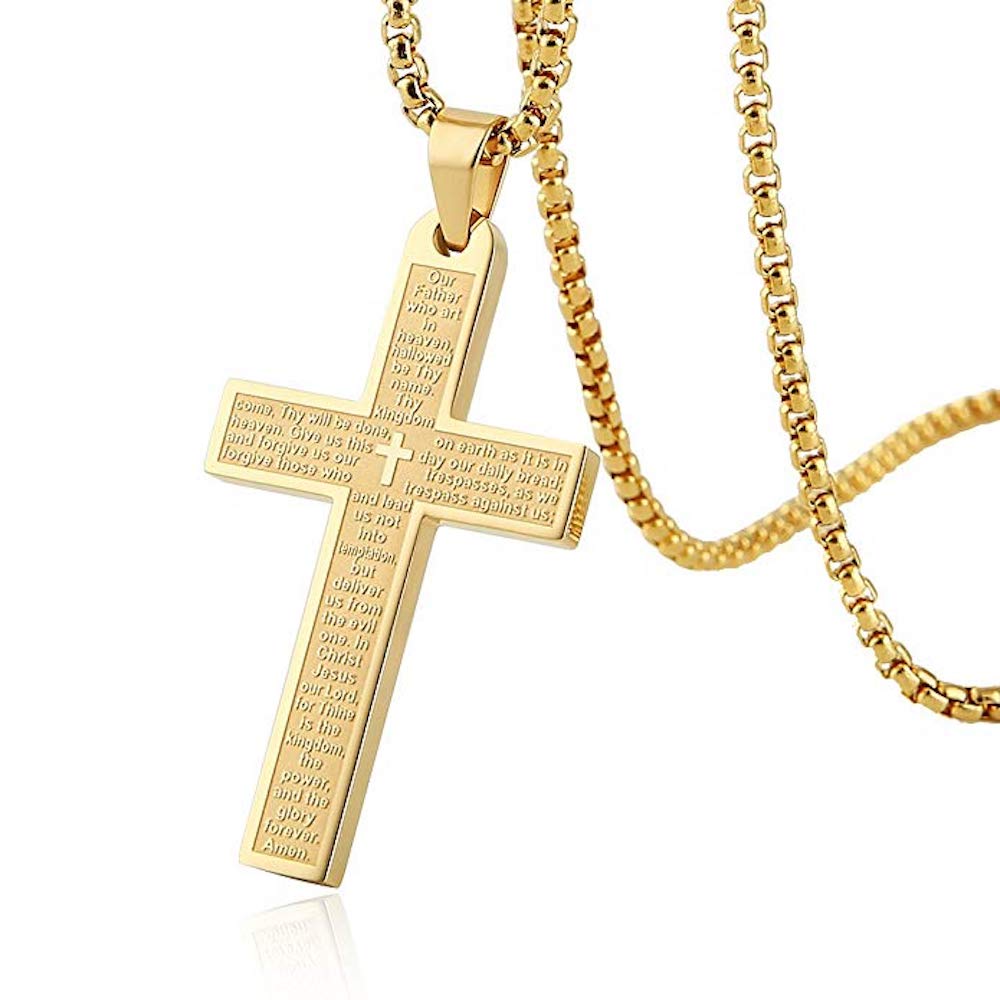 Stephen Oliver 18K Gold Plated Cross Necklace