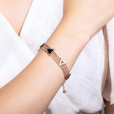 Bullion Gold Arestas Geometric Layered Chain Bracelet