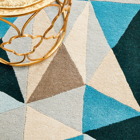 Matrix 901 Turquoise Runner Rug
