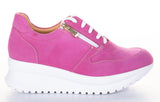 Bosccolo Womens Sneakers With Zipper - Pink