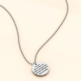 Bullion Gold Brave Inscriptions Pendant Necklace