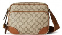 Gucci GG Monogram Shoulder Bag - Brown