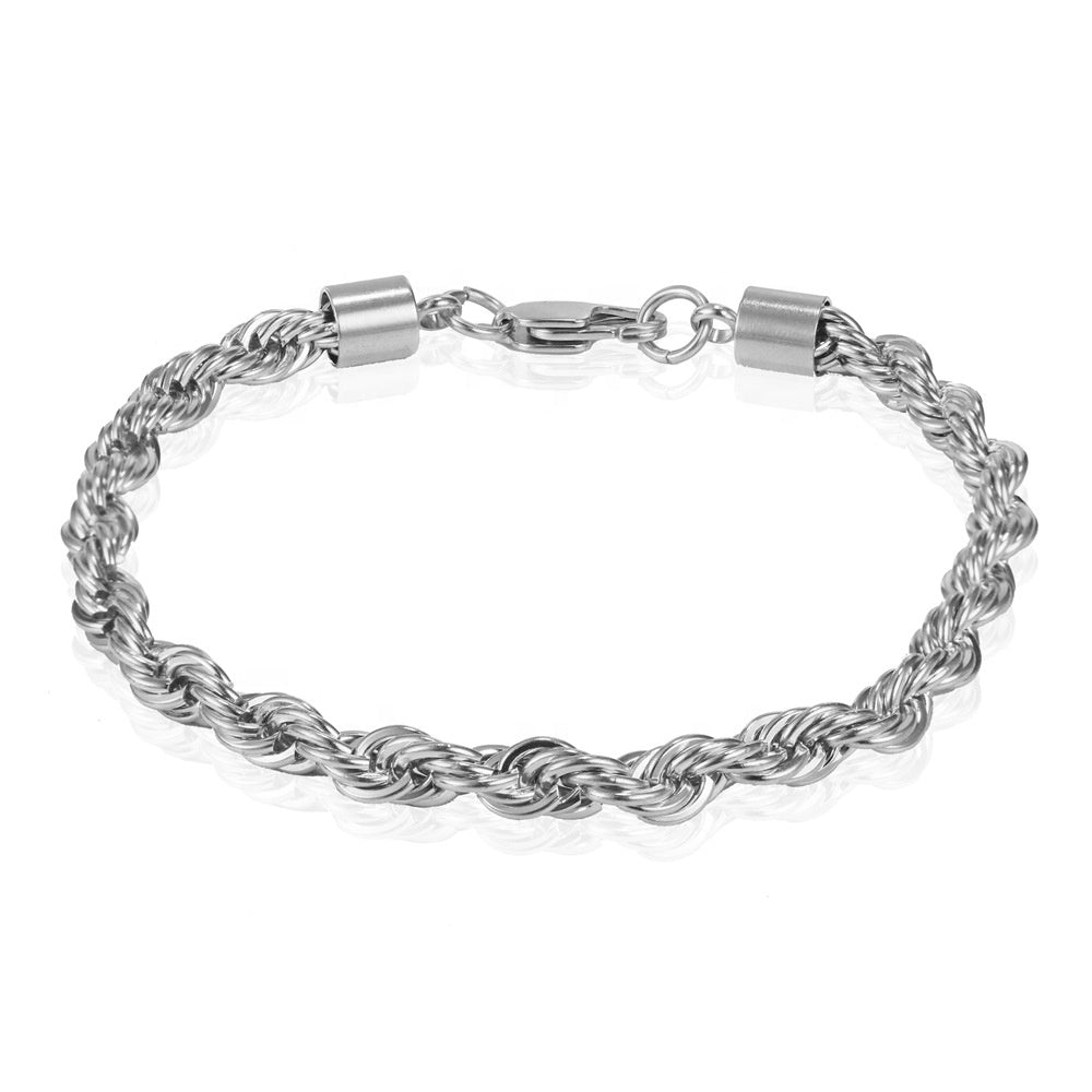 Stephen Oliver 18K White Gold Plated Twist Bracelet