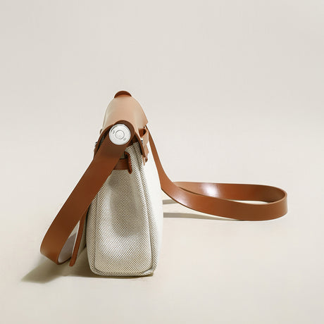 Monet Mini Canvas & Leather Crossbody Bag - Brown