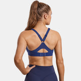 Power On High Impact Padded Sports Bras - Navy