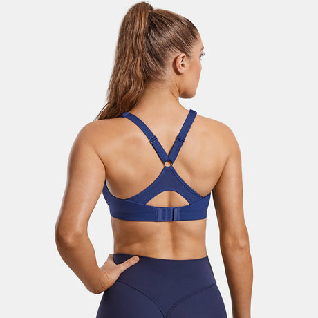 Power On High Impact Padded Sports Bras - Navy