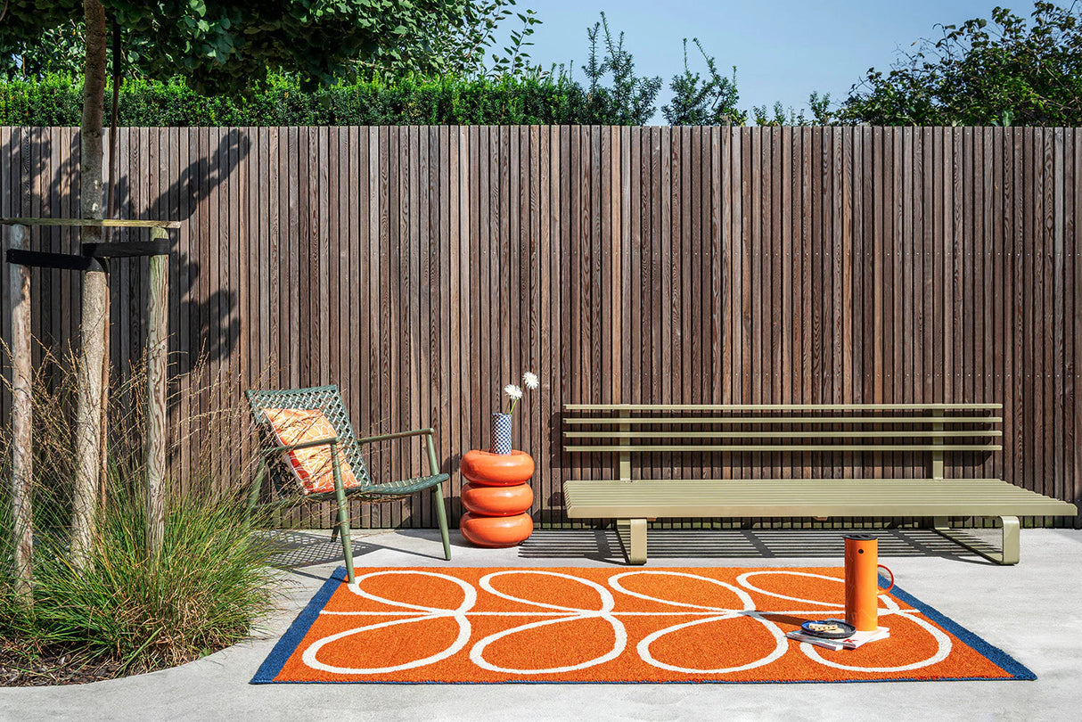 Orla Kiely Linear Stem Orange 464403 Outdoor Rug