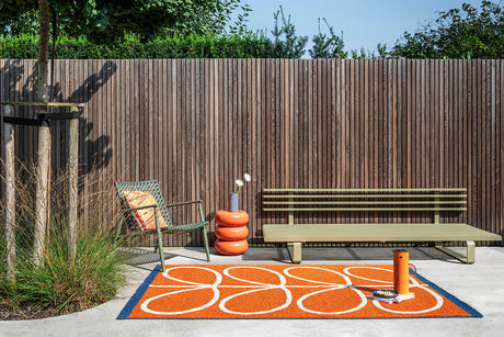 Orla Kiely Linear Stem Orange 464403 Outdoor Rug