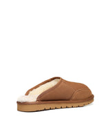 Men Bred Cow Suede Slipper in Chestnut