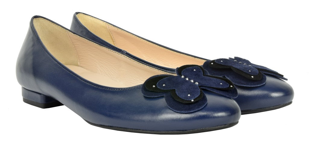 Bosccolo Womens Ballerina - Navy Blue