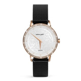Bullion Gold Bullion Gold Elite Watch Embellished with Rhinestone - Rose Gold and White