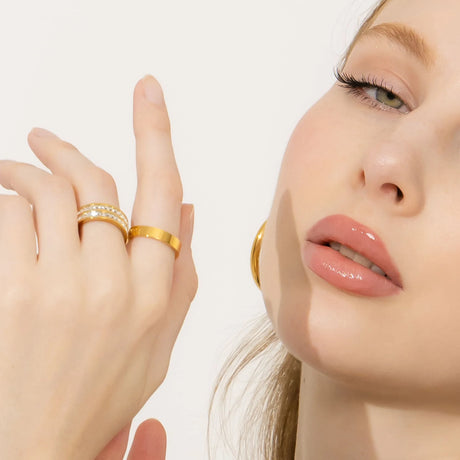 Bullion Gold Elysian Band Gold Layered Ring