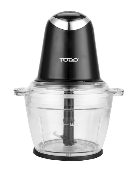 TODO 1L Food Chopper Processor Glass Bowl 2 Speed 200W Stainless Steel Blade