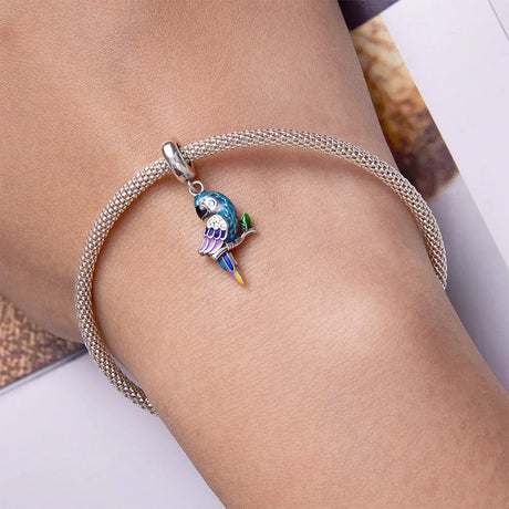 Solid 925 Sterling Silver Rio's Blu Spix Macau Charm