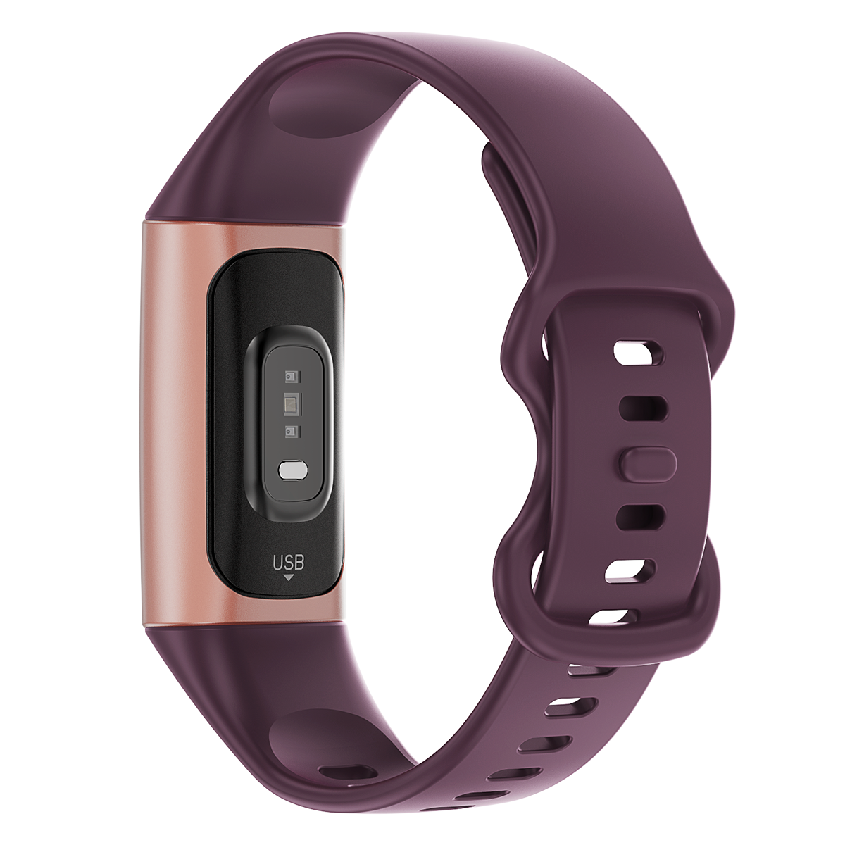 TODO Fitness Tracker Smart Watch BT 5.0 Body Thermometer Temperature BPM Monitor - Purple