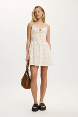 Cotton On Women's Haven Strappy Mini Dress - Lilia Floral Gardenia