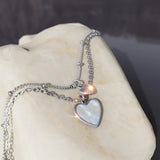 Bullion Gold River's Heart Bracelet in High Polished Stainless Steel