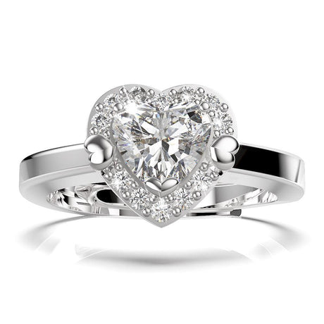 Adjustable Solid 925 Sterling Silver Kindrea Heart Ring