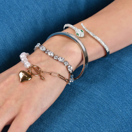 Bullion Gold Empire Sparkling Zirconia Bracelet
