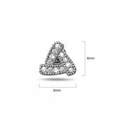Trinity Zircon Pave Stud Earrings