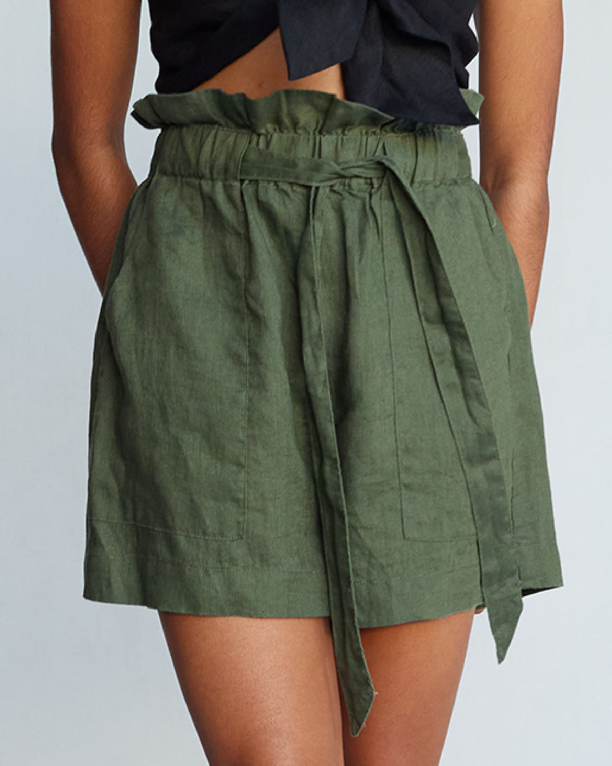 Amelius Sahara Linen Shorts - Khaki