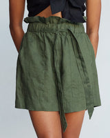 Amelius Sahara Linen Shorts - Khaki
