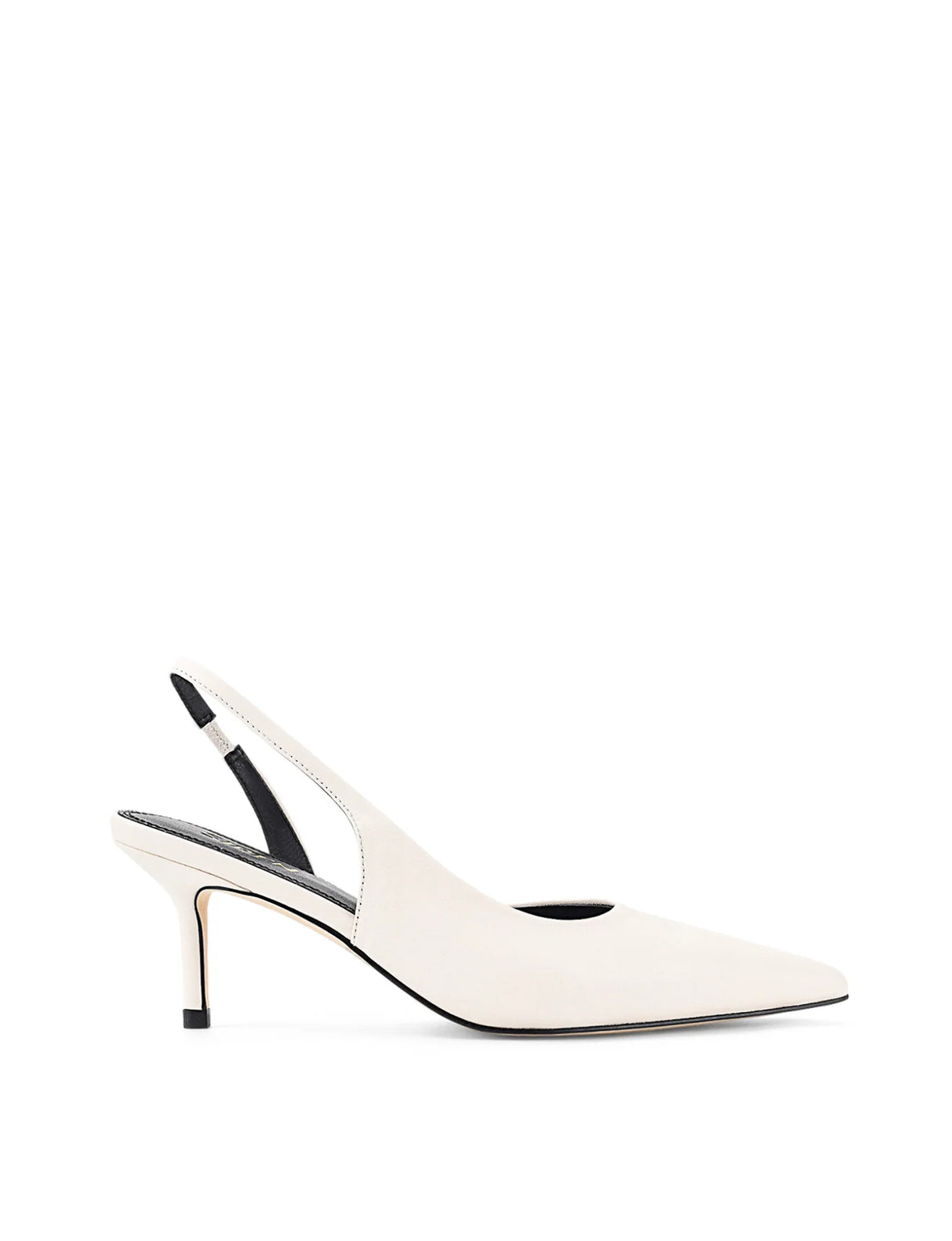 Siren Dorsay Slingbacks - Chalk White Leather