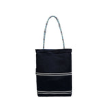 BAMEI Reversible Ramie Linen Tote Bag - Navy
