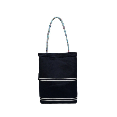 BAMEI Reversible Ramie Linen Tote Bag - Navy