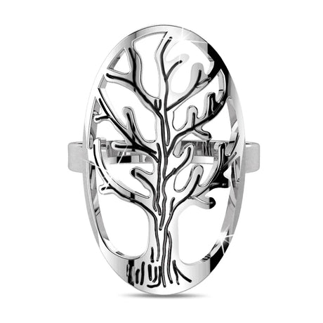 Solid 925 Sterling Silver Tree of Life Ring