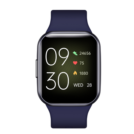 Bluetooth Smart Watch 1.6" TFT 2.5D Touch Screen Temperature Heart Rate Blood Pressure BT 5.0 - Blue