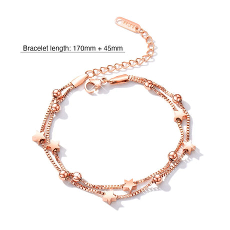 Bullion Gold Little Star Charm Bracelet