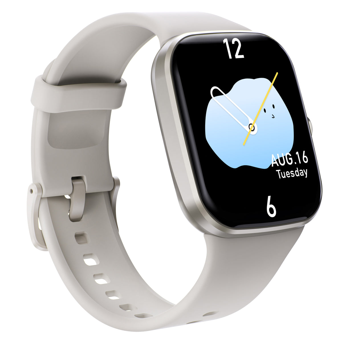 Bluetooth Smart Watch 1.96" TFT Touch Screen Temperature Heart Rate Blood Pressure BT 5.0 - Silver