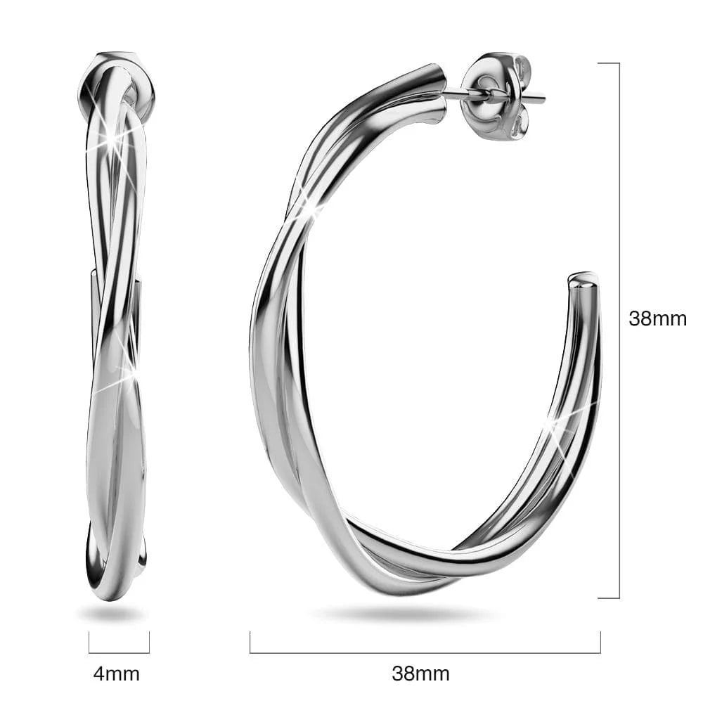 Bullion Gold Elsa White Gold Stud Earrings