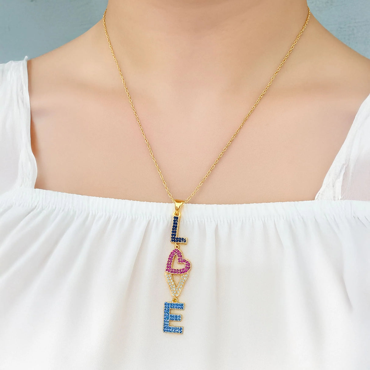 Bullion Gold LOVE Your Heart Pendant Necklace