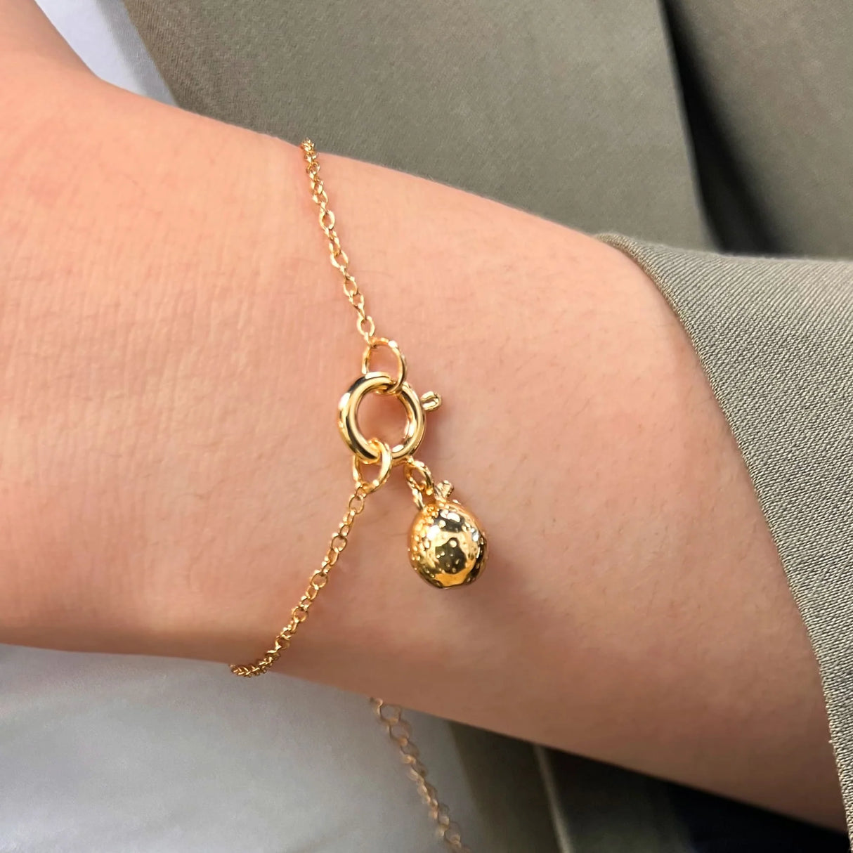 Bullion Gold Passion Fruit Gold Charm Bracelet