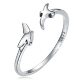 Adjustable Solid 925 Sterling Silver On The Blue Sky Ring
