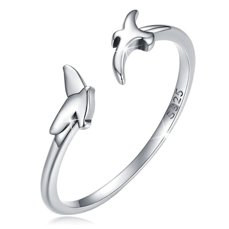Adjustable Solid 925 Sterling Silver On The Blue Sky Ring