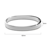 Bullion Gold Serena Solid Flat Hinged Bangle in Silver