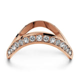 Krystal Couture Contortion Ring Embellished with Swarovski Crystals Rose Gold