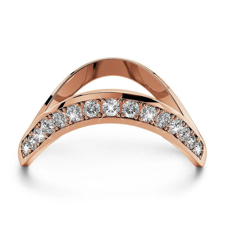 Krystal Couture Contortion Ring Embellished with Swarovski Crystals Rose Gold