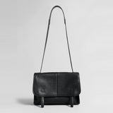Vintage Leather Messenger Bag – Flap-Top Crossbody Shoulder Bag