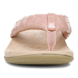 Vionic Layne Toe Post Sandal - Peach Woven